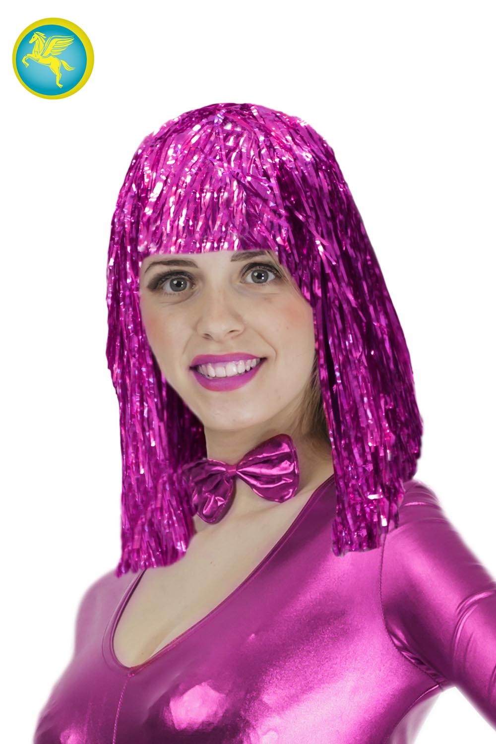 PARRUCCA FILI LUREX FUXIA